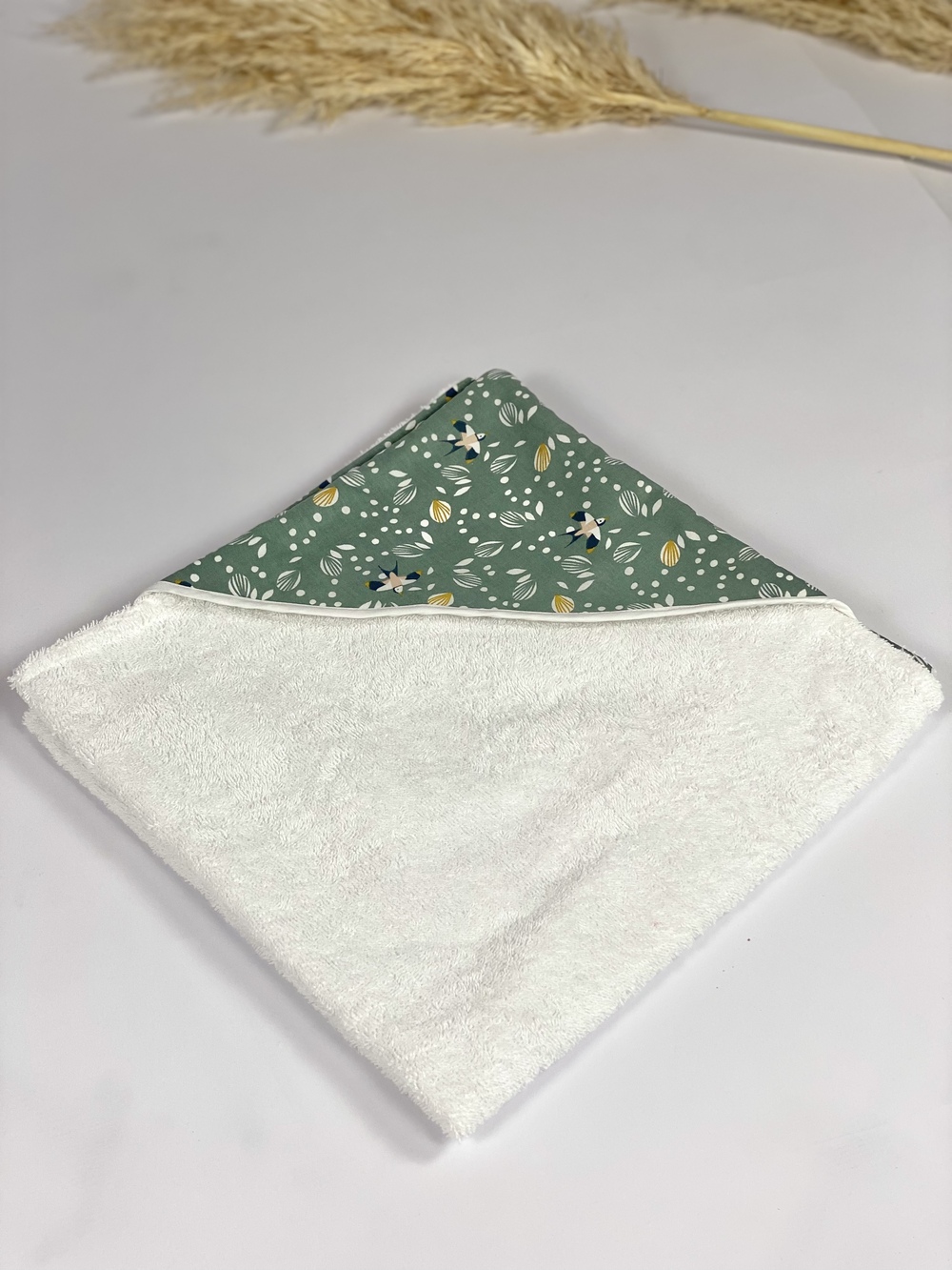 Green Swallow hooded towel