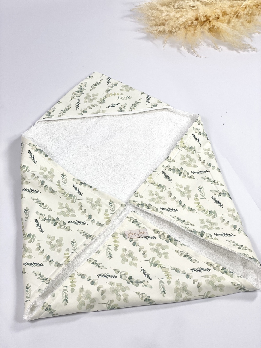 Eucalyptus baby hooded towel