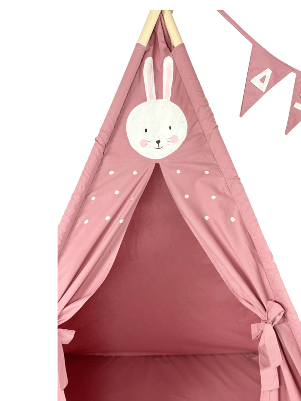 Παιδική Σκηνή - teepee tent Bunny - Ζωγραφισμένη στο χέρι