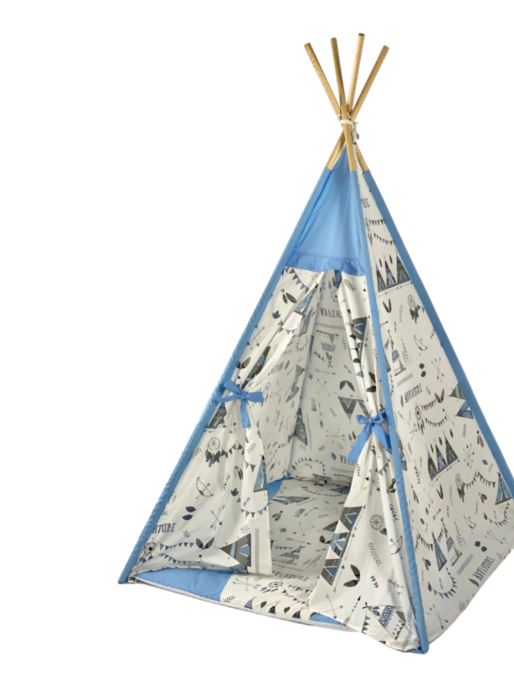 Children's Tent - teepee tent Indian Blue