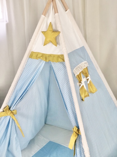 Children's Tent - teepee tent Baby Blue