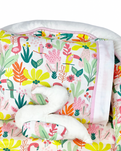 Baby Nest Set - Baby Nest Jungle And Blanket