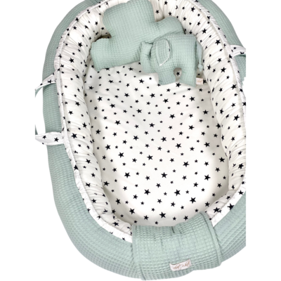 Baby Nest - Baby Nest Dusty Mint And Stars