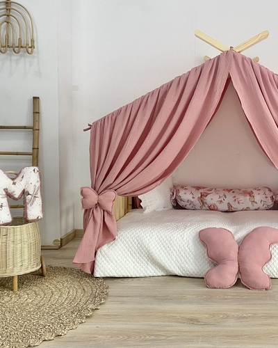 Κάλυμμα κρεβατιού -Canopy Bed Pink Butterflies