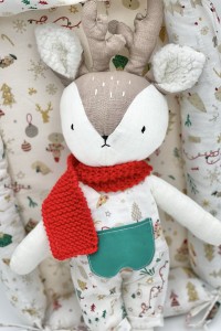 Handmade fabric cotton reindeer